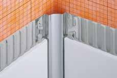 Perfis de juntas de movimento e de absorção de tensões Schlüter -DILEX-EHK Schlüter -DILEX-EHK é um perfil de meia cana totalmente produzido em aço inoxidável para ângulos interiores de paredes que