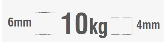 A ALTURA MÍNIMA DAS LETRAS g e kg que identificam a unidade de medida deve ser 2/3 da altura dos algarismos que identificam o peso líquido.