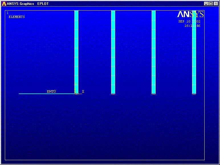 Preprocessor> Couple / Ceqn> Couple DOFs, então selecionar um nó de cada ponta das barras externas e