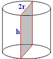 3 Determine a razão entre a área lateral e a área da secção meridiana de um cilindro Solução secção meridiana é a superfície retangular sombreada mostrada no interior do cilindro Calculando as áreas