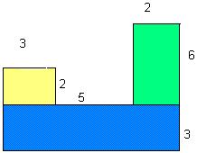 1) Determine a área das seguintes figuras (em cm): a) b) c) d) e) )