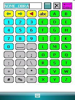 30 Toda vez que se clica em algum campo de edição, um teclado virtual aparece (Figura 33). Basta entrar com os dados necessários e clicar.