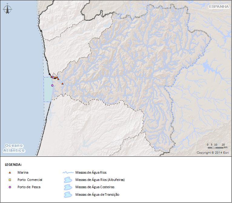 As instalações portuárias existentes na RH3 localizam-se essencialmente nas massas de água de transição do rio Douro e encontram-se sob jurisdição da Administração dos Portos do Douro e Leixões.