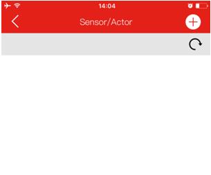 3. Adicionar sensores ao gateway Depois de premir o ícone "Sensor/Actor (Sensor/ Atuador)" na página de