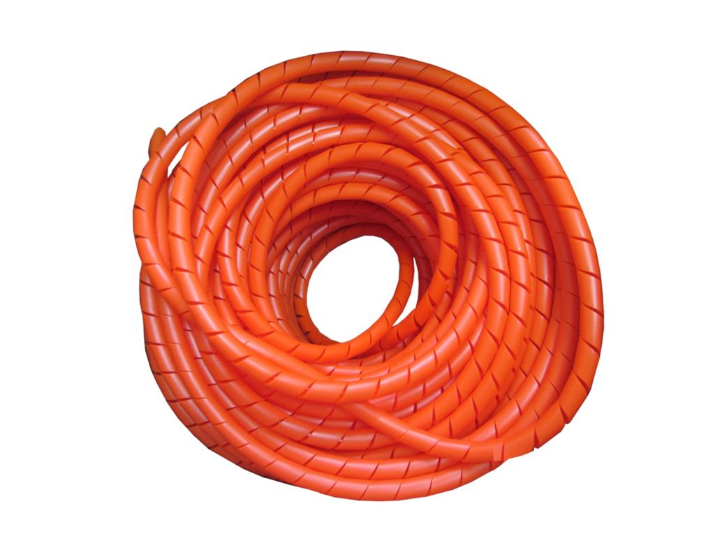 Organizador de Cabo Japonês ou Spiral tube Os tubos espirais possuem flexibilidade, padrão de espessura de parede e de corte que propiciam o seu fácil e rápido manuseio.