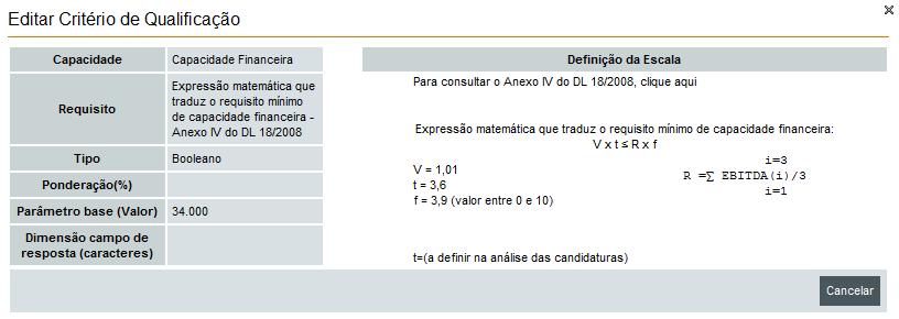 Submissão de Candidaturas Submissão de Candidaturas: Vendo a escala, o concorrente