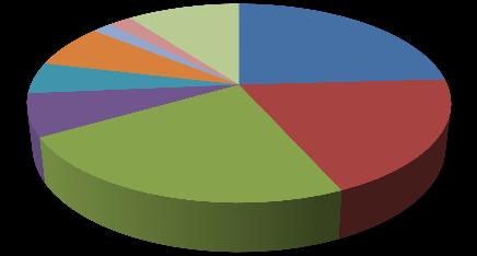 Gráfico 28: Internações por grupos nosológicos na UTI Adulto III HS Ano 5 % 1,8 2,1 1,3 7,1 5,1 UTI's Adulto III 24,1 Circulatório Causa Externa Infeccioso Respiratório Genitourinário 6,9 19,2