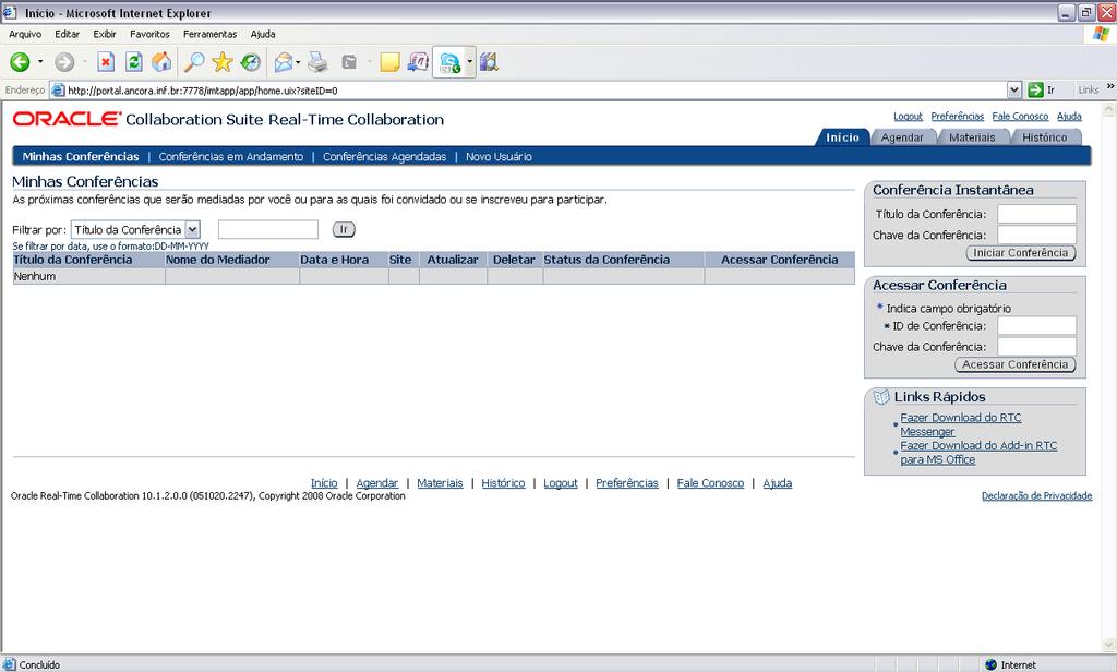 Usuário Logado Essa parte do tutorial é de uso exclusivo de usuários do portal Âncora e