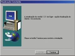 Caso sua resposta seja afirmativa, tem início o processo de atualização dos programas e dados do Siger na máquina do cliente.