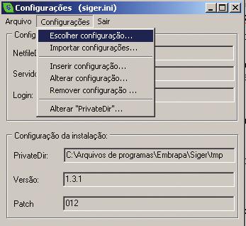 stand alone ou não, cabendo ao usuário selecionar a configuração da base em que ele deseja trabalhar em um dado momento.