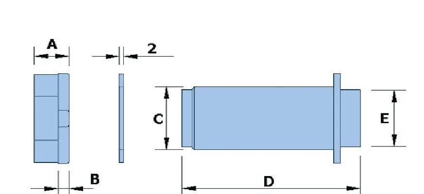 1114-1116 Polyamide(P) drain tube B C D E F Rosca