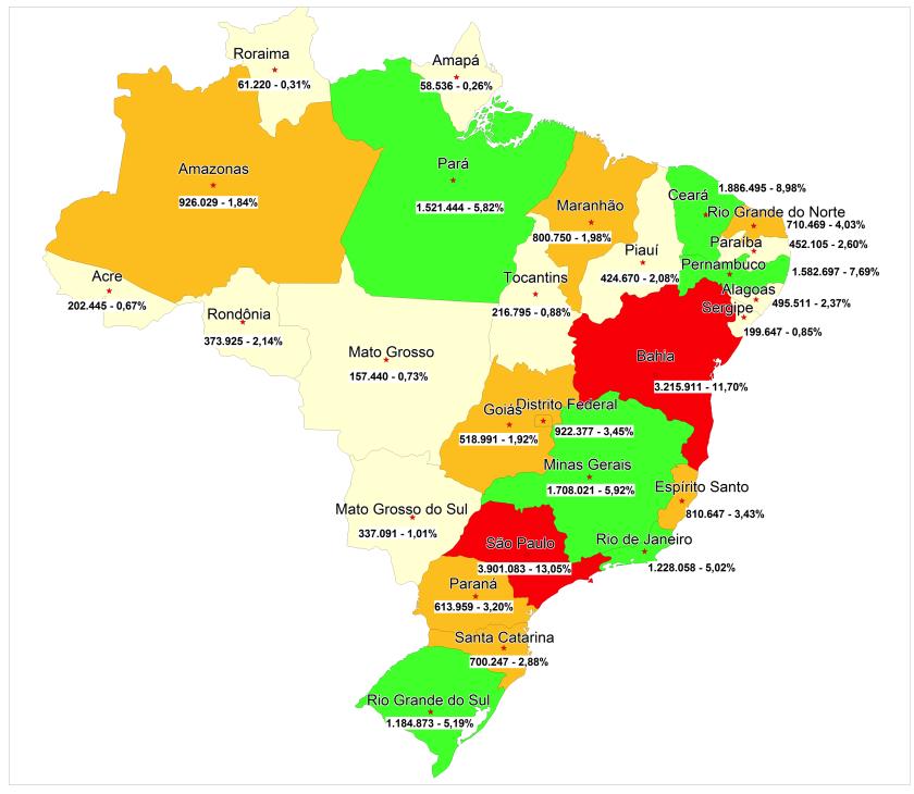 Sindicalização 1. Brasil 1.1. Base Sindical A CUT conta hoje com 3.