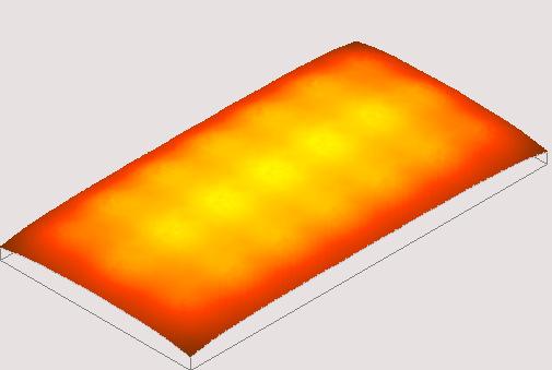 A figura 22 que é da tomografia 3D pode-se observar uma visão tridimensional do