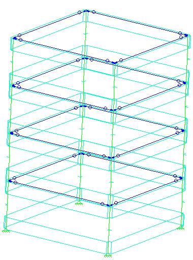 65 5.2 Modelo Estrutural O modelo estrutural consistiu em um edifício composto por Térreo+3 andares, de estrutura de concreto armado pré-fabricada, com as seguintes características: Pilares: 40x40,