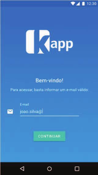 KAPP VERSÃO 17.2 Tela de login: O primeiro acesso será através do e-mail do gestor do polo cadastrado no sistema.