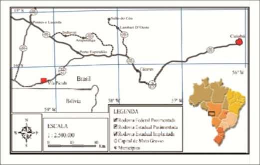 Figura 2. Mapa de localização da área estudada 1.3.