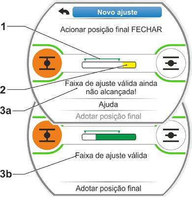 15. Se houver um indicador de posição mecânico no atuador, será razoável ajustá-lo agora na primeira posição. Desta forma evita-se um deslocamento separado até a posição final.