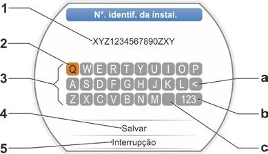 Instruções de uso 8 Parâmetros e possíveis valores de parâmetros 8.6 Parâmetros especiais 8.6.1 Número de identificação da instalação O número de identificação da instalação é usado para a documentação da instalação.