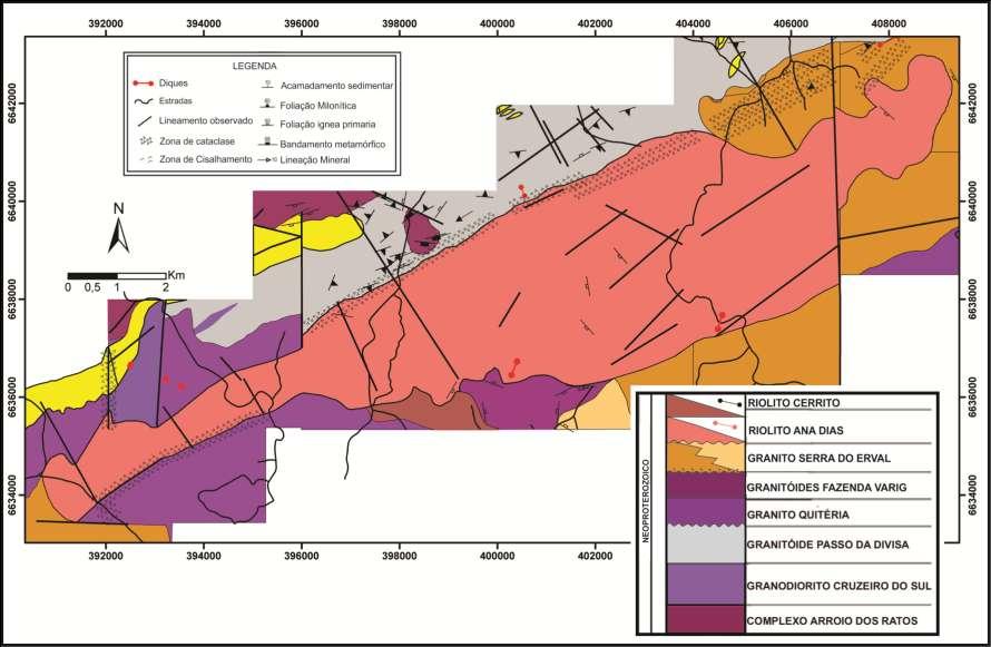 Figura 8 Mapa geológico simplificado da região do Cerro