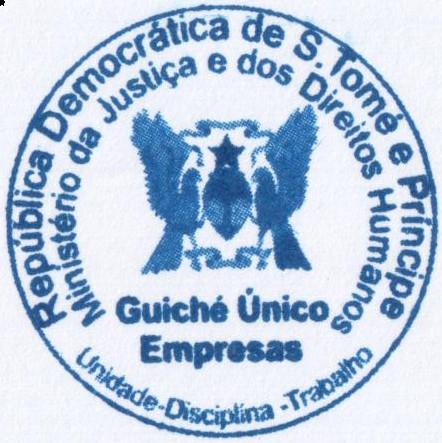Acto de Constituição de Sociedade Aos dezoito de Junho de dois mil e dezoito, no Guiché Único para Empresas, sito na Avenida Amílcar Cabral, Cidade de São Tomé, perante