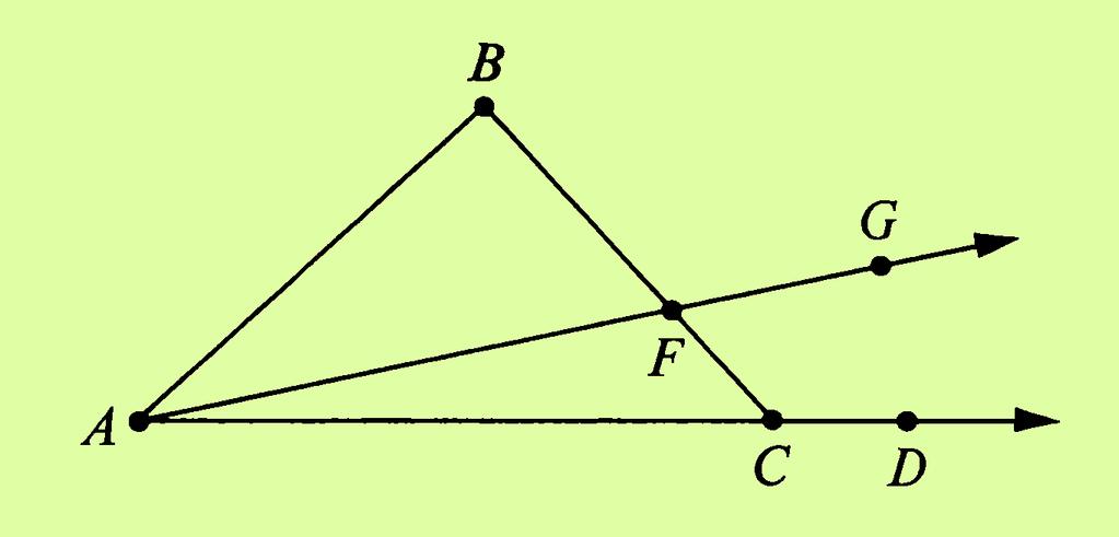 Proposição: Seja ABC um triângulo, e sejam F, D, G pontos de tal