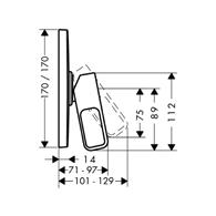 Axor Urquiola Válvula de fechamento Fixfit Stop com acabamento redondo Código venda R$ 38882000 988,63 - Válvula de fechamento para ducha manual e ducha higiênica - Para instalação na parede em