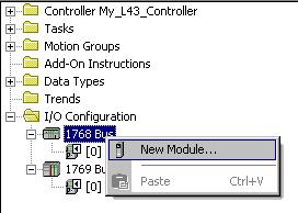 Capítulo 9 Crie um projeto no software RSLogix 5000 Configure o módulo Ethernet 1768-ENBT Necessário para