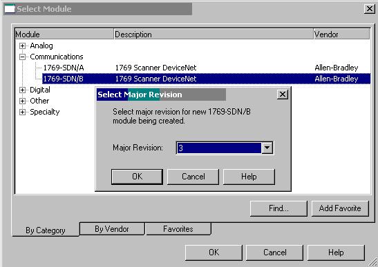 Crie um projeto no software RSLogix 5000 Capítulo 9 Configure o módulo DeviceNet 1769-SDN Necessário para um sistema DeviceNet 1.