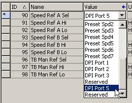 No menu suspenso Parameter Group, selecione Speed Command > Speed