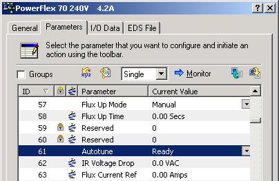 A configuração é descarregada para o PowerFlex 70. 8.