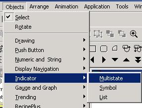 No software RSView ME, em Graphics, clique com o botão direito do mouse em