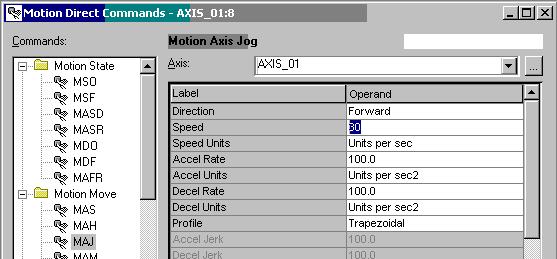 Capítulo 13 Crie uma aplicação do Kinetix 6000 5. Digite 30 para Operand de Speed e clique em Execute. 6. Verifique se o Eixo 01 do motor gira. 7.