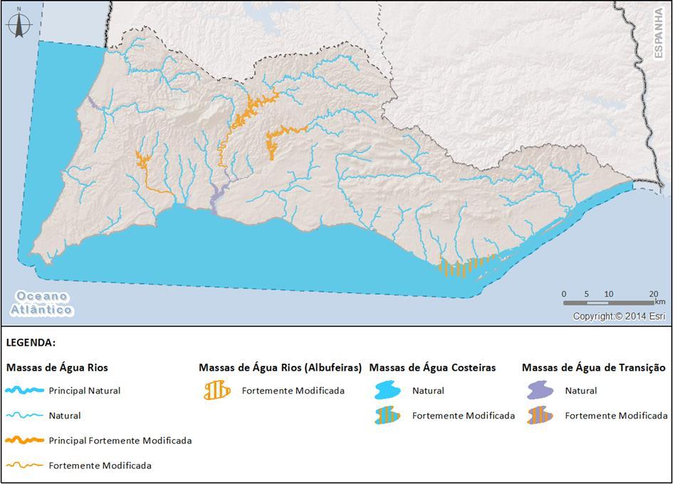 Massas de água superficiais 83 Massas de água superficiais (naturais e