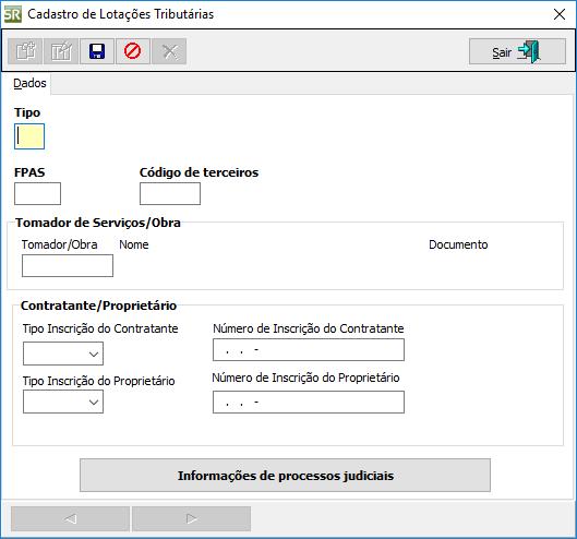 2º Passo: Clique no campo tipo e aperte a tecla F3 em seu teclado para abrir o menu de opções para selecionar o tipo correto para a empresa.