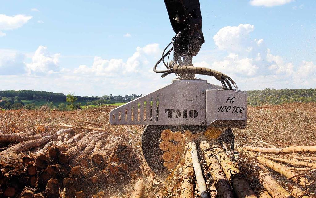 IMPLEMENTOS PARA ESCAVADEIRAS FLORESTAIS GARRA TRAÇADORA FG-100TRR >>