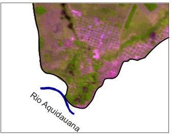 Na Figura 03 podem ser observadas as diferentes informações identificadas na área urbana da bacia, a partir das três imagens (carta Topográfica, Imagem CCD e Imagem HRC).