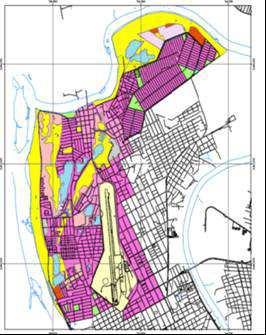 O macrozoneamento do município identifica as áreas de intervenção do PLN como áreas predominantemente urbanas e, às margens dos rios e lagoas, como áreas sem uso definido.