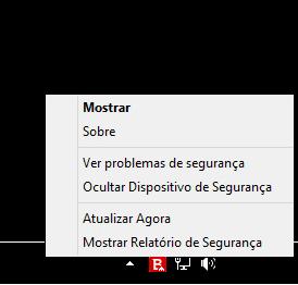 Se fizer duplo-clique neste ícone, o Bitdefender irá abrir.