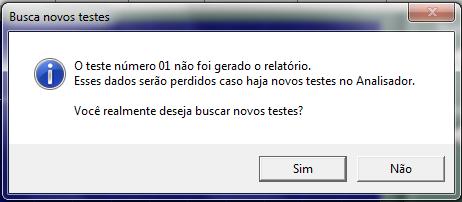 19 g) O total de testes descarregados, caso exista algum, será mostrado no display de mensagens localizado no canto superior direito da tela.