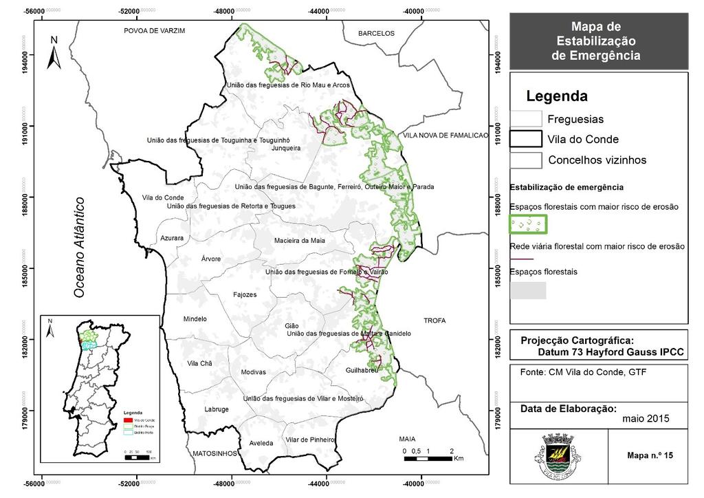 Assim, as zonas que deverão ser alvo de estabilização de emergência (mapa n.