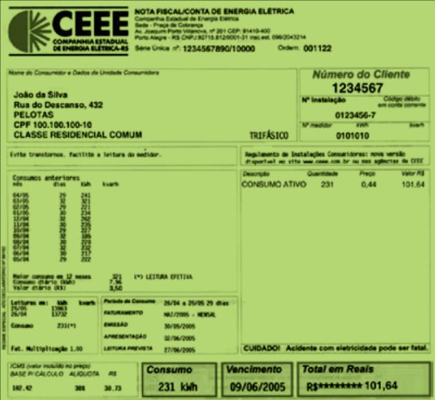 no INSTAGRAM CONTAS de ENERGIA: Nas contas de energia a unidade utilizada é o kwh (quilowatt-hora) correspondente a 3,6 x 10 6 J Na determinação do valor a pagar é preciso, primeiro, encontrar o