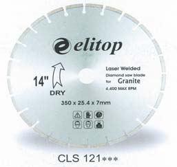 1 DISCS DIAMANTADS - LASER - SEGMENTADS - CLS 111, CLS 117 Aplicação: Materiais de construção.