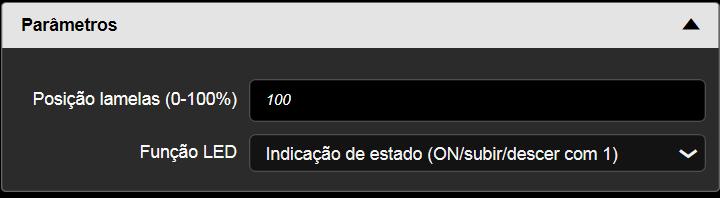 4.3.4 Função Ângulo de lamelas Com uma pressão breve do botão configurado com a função Ângulo das lamelas, a saída de persianas é ligada até ser alcançado o ângulo das lamelas entre