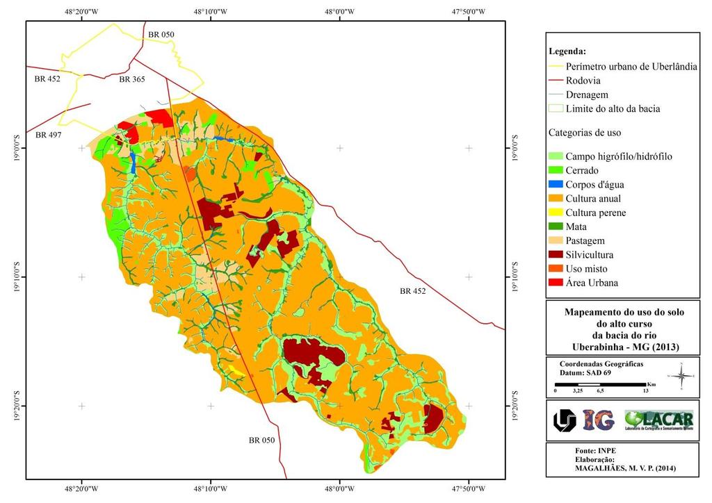 Figura 6. Mapa do uso do solo e cobertura vegetal do ano de 2013 Figura 7.