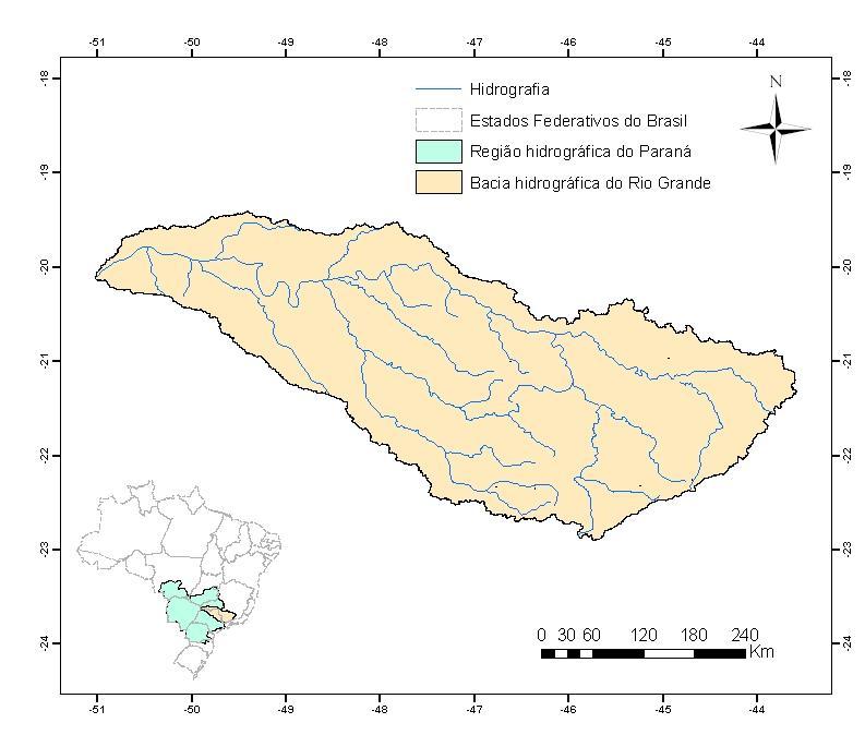 Figura 1: Localização geográfica da bacia do Grande.