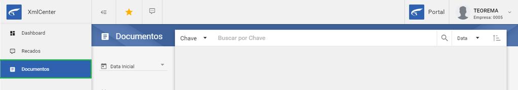 Indicar o tipo de filtro para localizar documentos: chave, emitente e ou número de documento, Figura Figura 13 Filtros.