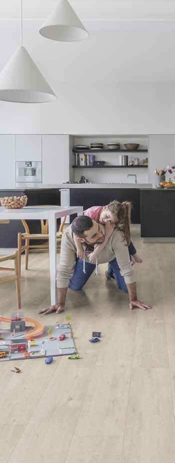 O piso perfeito para a decoração de interiores Design & tecnologia modernos O projeto de um piso Quick-Step é um processo em que a tecnologia e a criatividade caminham lado a lado.