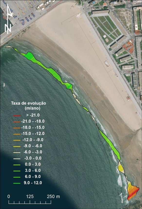 construção do Terminal de Cruzeiros. Geralmente, zona a montante da bacia de rotação, onde desagua o rio Leça, apresenta uma taxa de assoreamento superior à generalidade do porto (da ordem de 0.