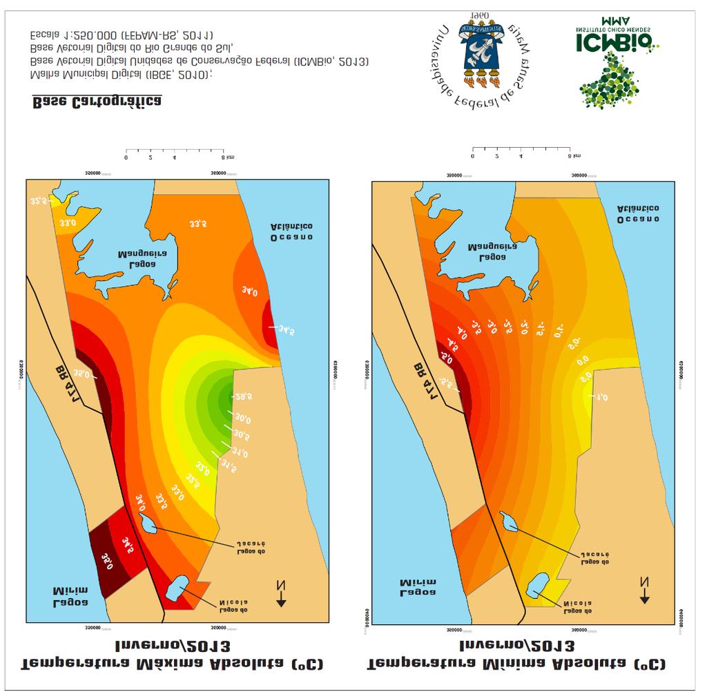 Atenta-se também para o arquipélago formado próximo da base Nicola, onde verificou- -se a maior temperatura mínima média (11ºC) durante o inverno, variando 2,5 ºC se comparado a máxima média do