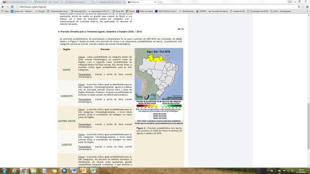 mm Gráfico 6: Precipitação acumulada nos principais municípios produtores na região centro/norte.